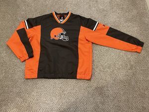 Cleveland Browns NFL  Pullover Windbreaker Jacket Men's L FOOTBALL